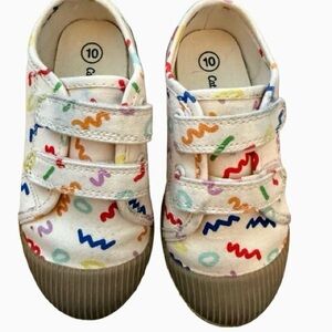 Cat & Jack Red and White Sneakers with Velcro Straps - NEW